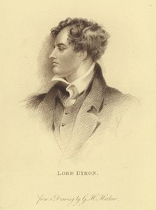 Portret van Lord Byron door George Henry (after) Harlow