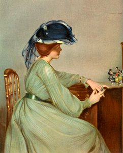 De blauwe sluier, 1904 door George Henry