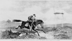 De Amerikaanse Pony Express, onderweg van de Missouri-rivier naar San Francisco door George Henry Andrews