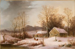 Boerderij in de winter 1860 door George Henry Durrie