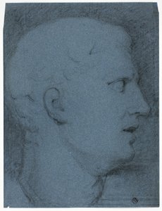 Profiel van een hoofd naar een afgietsel (recto en verso) door George Henry Harlow