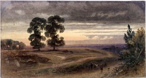 Algemeen uitzicht op Hampstead, Londen door George Henry Hine