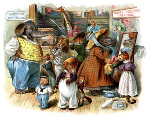 Illustratie voor "Train de plaisir! Messieurs les animaux en voiture"