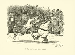 M Tigre behaalde een klinkende overwinning (litho) door George Henry Thompson
