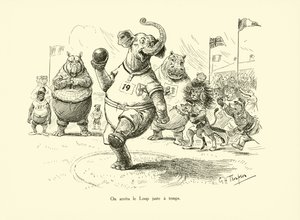 We stopten de wolf net op tijd (litho) door George Henry Thompson