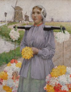 Een Nederlandse bloemenmeisje