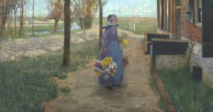 Bloemenmeisje in Holland, 1887 door George Hitchcock