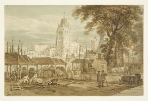 St. Mary Redcliffe kerk vanaf Welsh Back door George Holmes