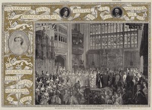 Het huwelijk van de Prins van Wales en de Prinses Alexandra van Denemarken in de St. George