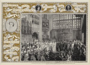 Het huwelijk van de Prins van Wales en de Prinses Alexandra van Denemarken in St George