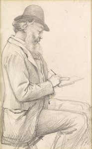 Lord Leighton aan het schetsen door George Howard