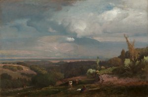 Naderende Storm vanaf de Alban Heuvels door George Inness
