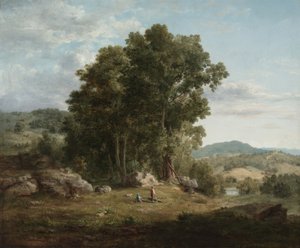 George Inness / "De houthakker", 1849 door George Inness