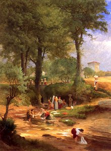 Wasdag nabij Perugia, Italië, 1873