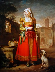 Portret van een Dame, Volledig, Gekleed in Italiaanse Kleding