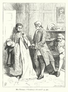 Illustratie voor She Stoops To Conquer door George John Pinwell