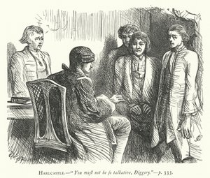 Illustratie voor She Stoops To Conquer door George John Pinwell
