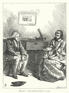 Illustratie voor She Stoops To Conquer door George John Pinwell
