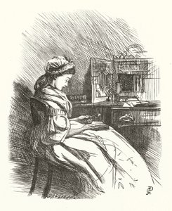 Illustratie voor Stanzas on Woman door George John Pinwell