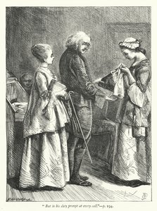 Illustratie voor The Deserted Village (gravure) door George John Pinwell