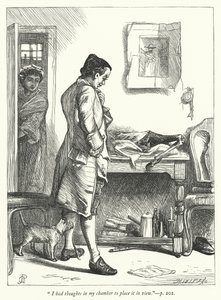 Illustratie voor The Deserted Village (gravure) door George John Pinwell