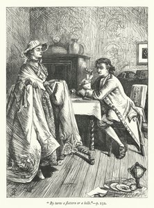Illustratie voor The Double Transformation (gravure) door George John Pinwell