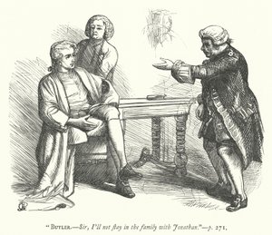 Illustratie voor The Good-Natured Man (gravure)