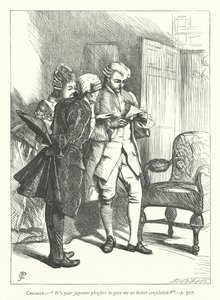 Illustratie voor The Good-Natured Man (gravure) door George John Pinwell
