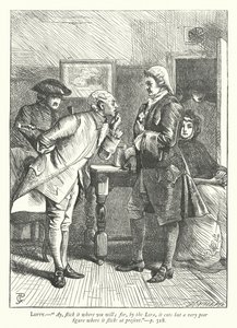 Illustratie voor The Good-Natured Man (gravure) door George John Pinwell
