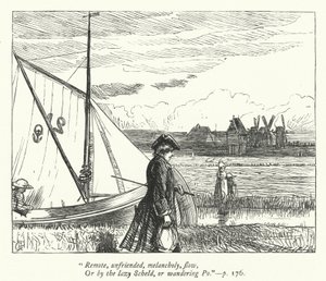 Illustratie voor The Traveller (gravure)