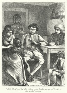 Illustratie voor The Vicar of Wakefield (gravure) door George John Pinwell