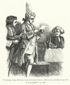 Illustratie voor The Vicar of Wakefield (gravure) door George John Pinwell