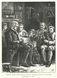 Illustratie voor The Vicar of Wakefield (gravure) door George John Pinwell