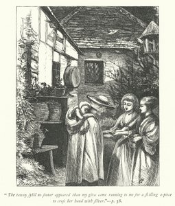 Illustratie voor The Vicar of Wakefield (gravure) door George John Pinwell
