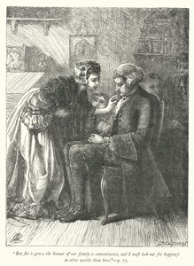 Illustratie voor The Vicar of Wakefield (gravure) door George John Pinwell