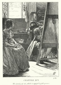 Illustratie voor The Vicar of Wakefield (gravure) door George John Pinwell