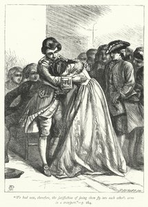Illustratie voor The Vicar of Wakefield (gravure) door George John Pinwell