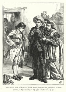 Illustratie voor The Vicar of Wakefield (gravure) door George John Pinwell