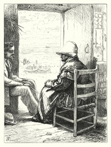Hexameters aan zee (gravure) door George John Pinwell