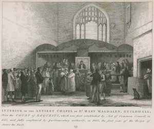 Interieur van de oude kapel van St. Mary Magdelene, Guildhall