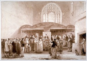 Interieur van Guildhall Kapel, City of London, 1817