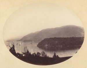 Vanaf Trophy Point, West Point, Hudson River door George Kendall Warren