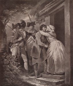 Deserteur neemt afscheid van zijn vrouw, 1791-1909 door George Keating