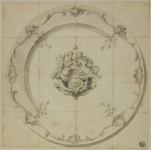 Patroon voor Chinese Borden (Utica) door George Knapton