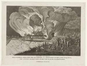 Brand in de zoutketen te Arnemuiden, 7 juli 1802 door George Kockers