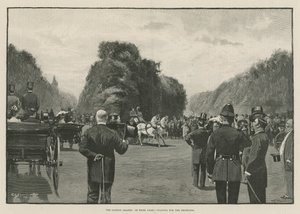 Het Londense seizoen: In Hyde Park, wachtend op de Shahzada door George L. Seymour