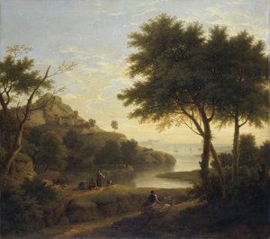 Landschap bij een kustinham