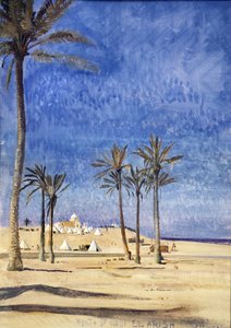 Mond van de Wady el Arish door George Lambert