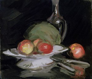 Stilleven Kom met Fruit, Meloen en Karaf door George Leslie Hunter