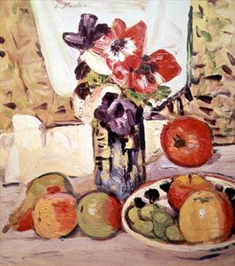 Stilleven van Anemonen en Appels